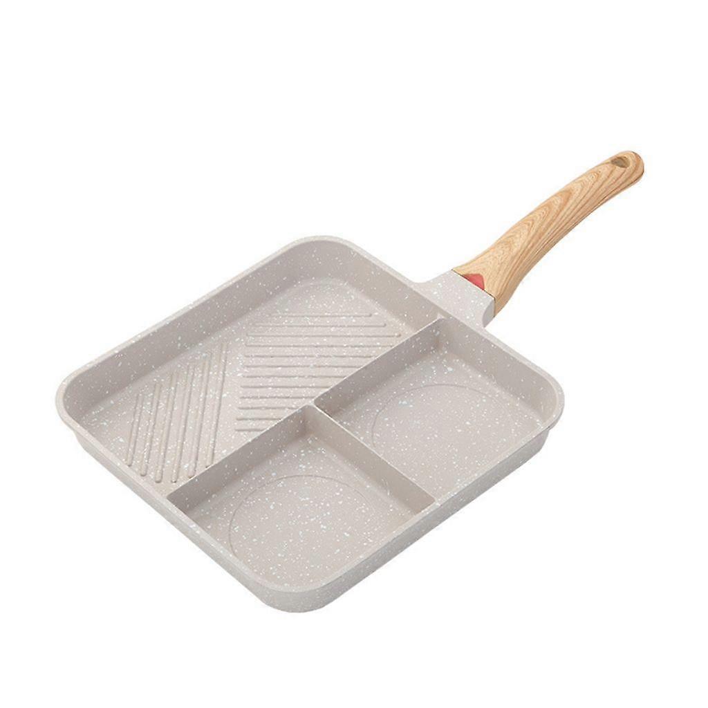 Multi-Functional Non-Stick-Skillet 3 Section-Grill Pan Breakfast Pan-Griddle