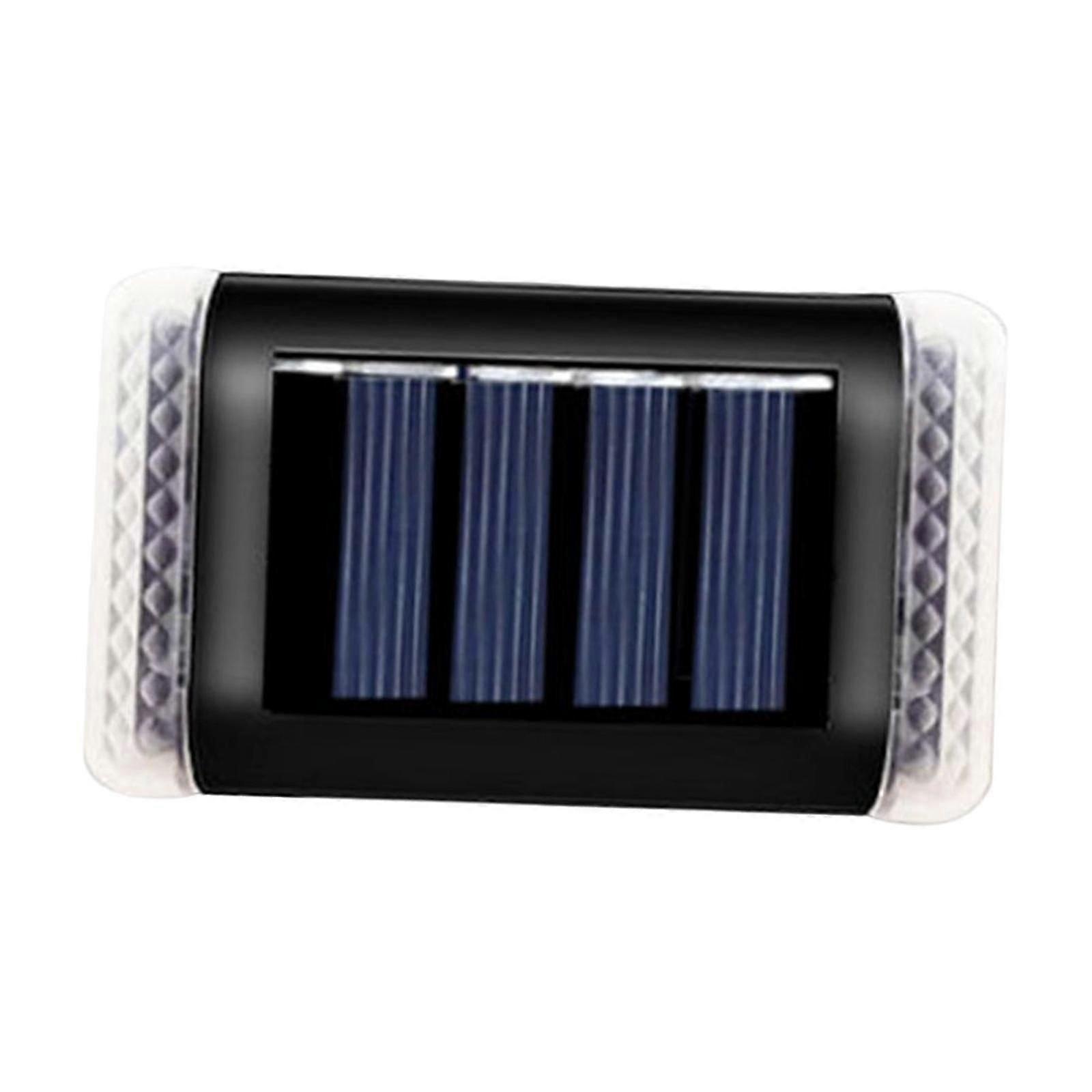 Solar Deck Light Outdoor Landscape Solar Wall Lamp for Yard Pathway Backyard Warm Light