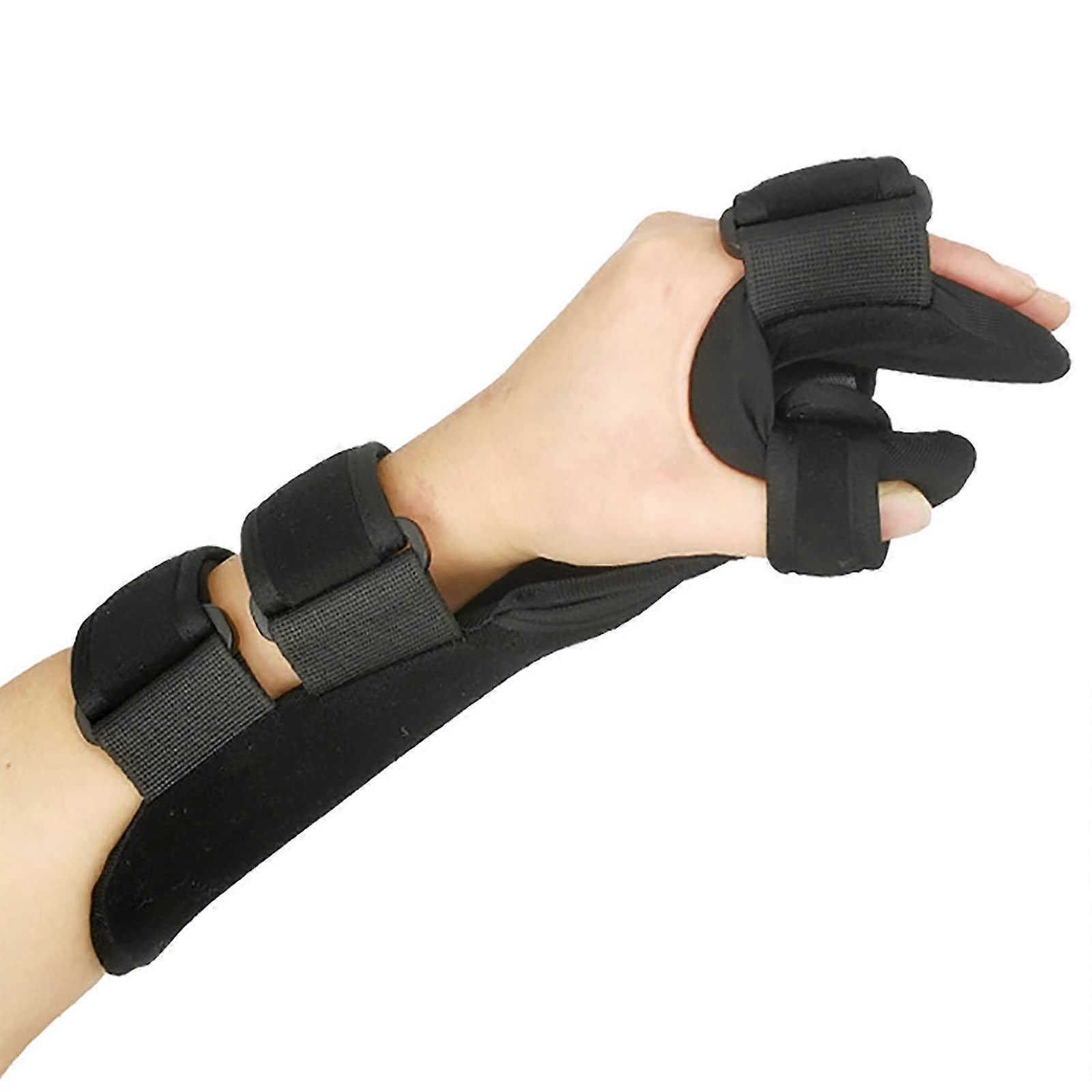 Stroke Resting Hand Splint, Night Hand Splint Support Immobilizer, Palm Thumb Fracture Fixation Splint