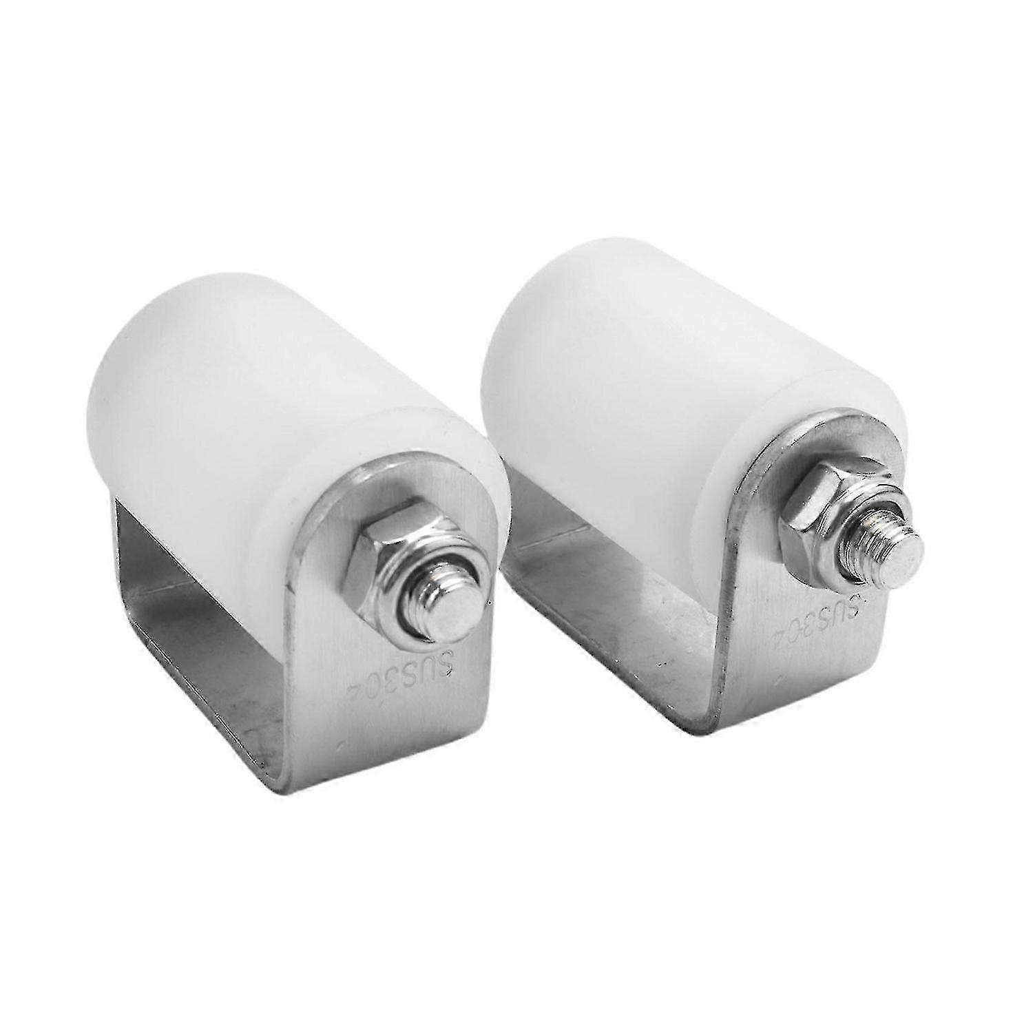 2pcs Slide Gate Guide Roller 3 Inches Hard Nylon Sliding Rolling Gates Guider Heavy Duty Ball Bearing Side Roller