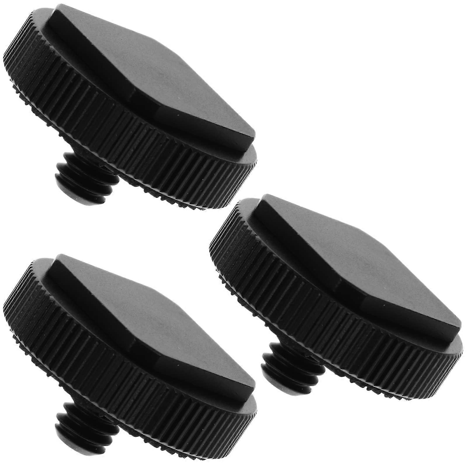 3 Sets Cold Shoe Mount Adapter for DSLR Camera Rig with 1/4 Inch Thread Easy Install for Photography Enthusiasts