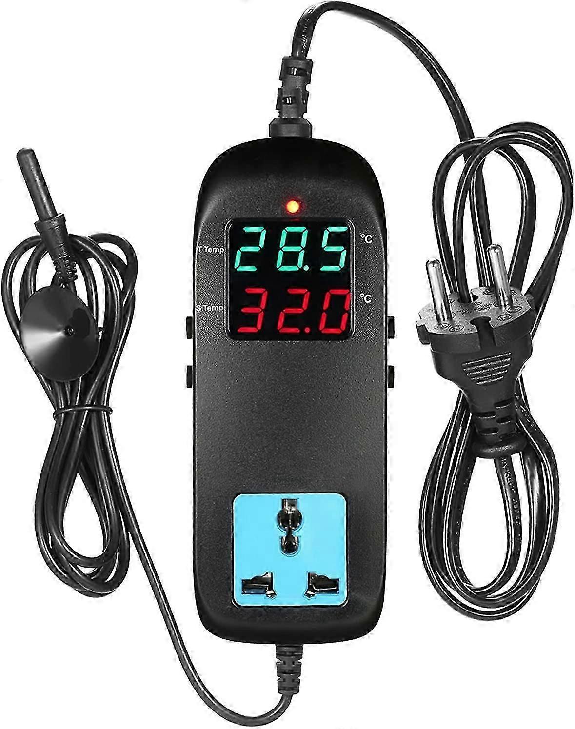 Electronic Thermostat LED Digital Display Temperature Controller with Plug