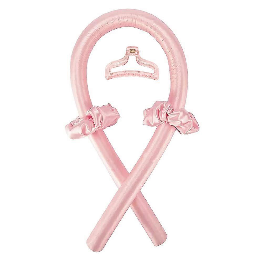 SQCLV Heatless Curling Rod Headband No Heat Silk Ribbon Curling Rod Hair Roller Curls with Hair Claw Clip Lazy Natural Soft Wave DIY Hair Rollers Styl