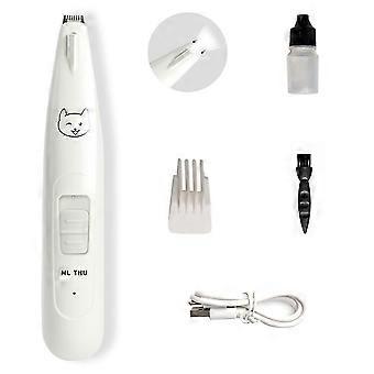 Haustier Hunde Pfote Pflege Clipper Geräuscharm Katze LED Licht Föhn für Haustiere Augen Gesicht Ohren Pfote USB wiederaufladbar