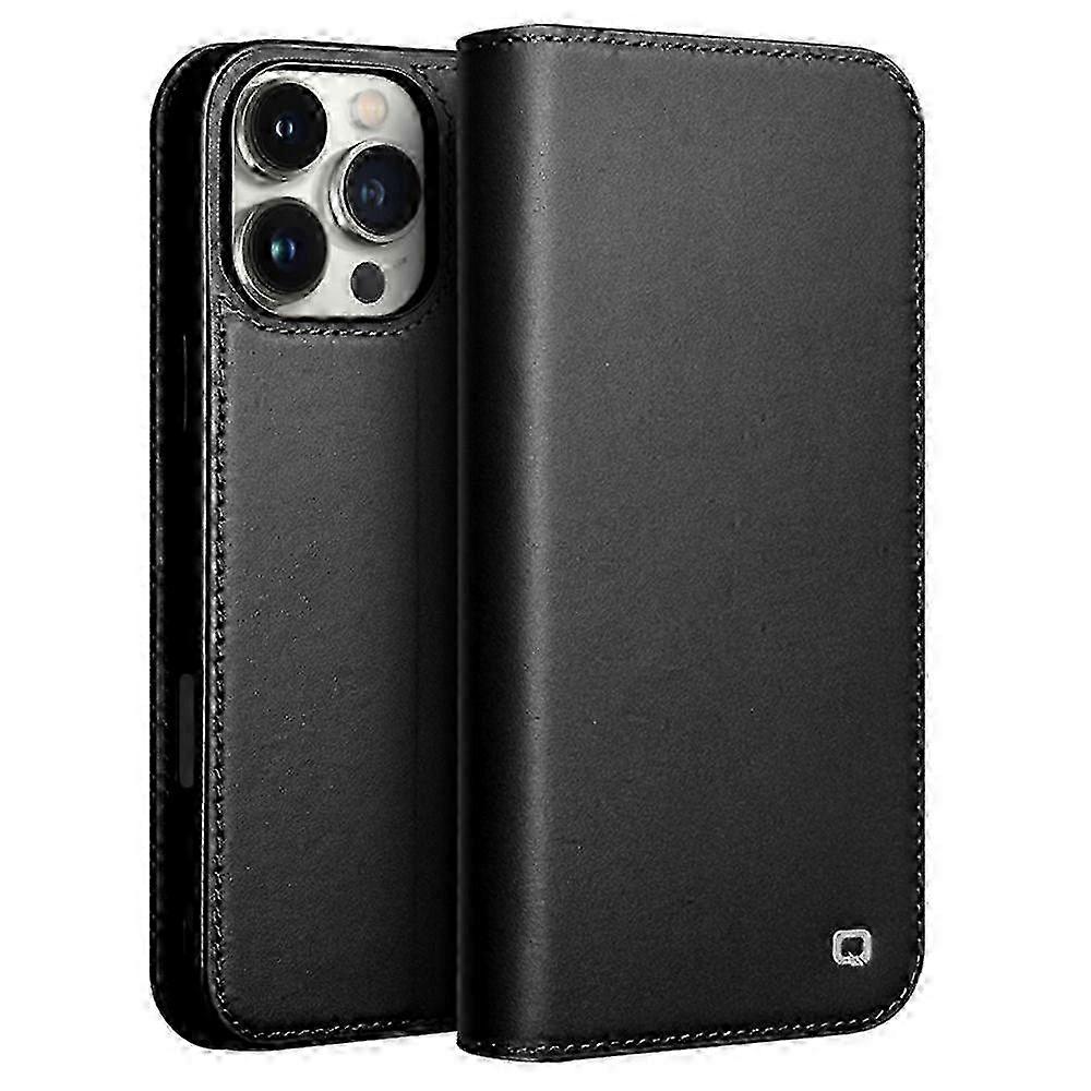 QIALINO Leather Stand Case for iPhone 16 Pro Shockproof Wallet Cover