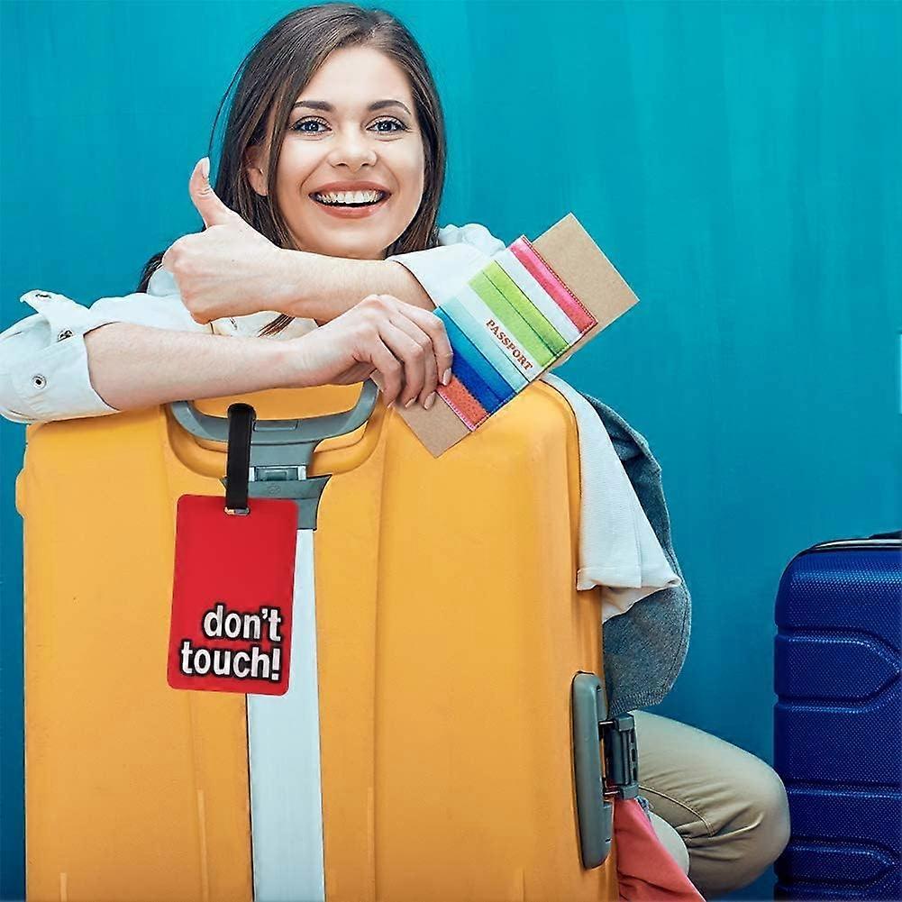 Colorful Secure Travel Suitcase Bag Baggage Tag Labels 7 Pack Luggage Tag with Name ID Card
