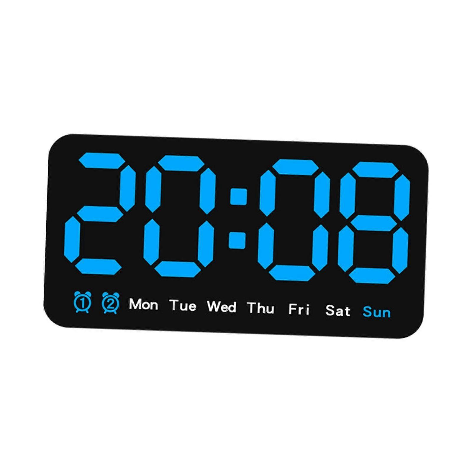 Digital Clock LED Desktop Alarm Clock Temperature Portable Desk Wall Clock