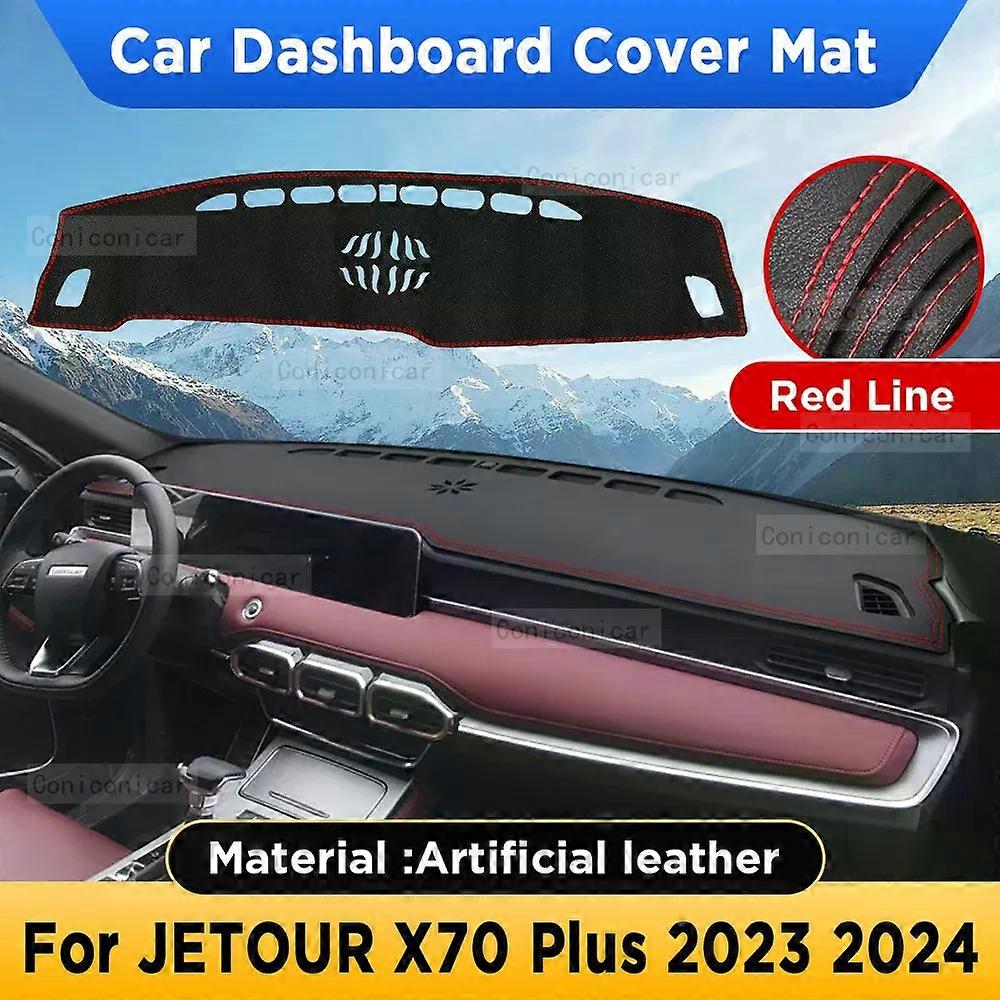 Car Dashboard Sun Shade Cover Instrument Desk Non-slip Artificial Leather Pad Mat compatible for CHERY JETOUR X70 PLUS 2023 2024Accessories