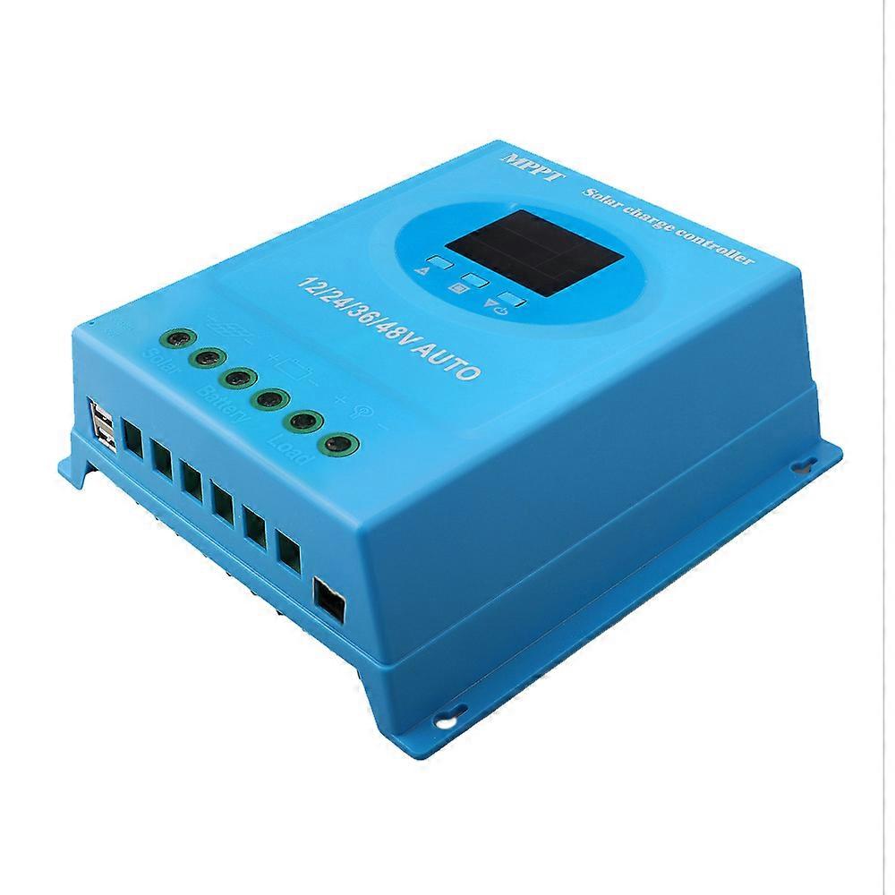100A MPPT Solar Charge Controller 12V 24V 36V 48V Automatic Adaptation Charge Controller with Blacklight LCD Display Intelligent Regulator for Lead-A