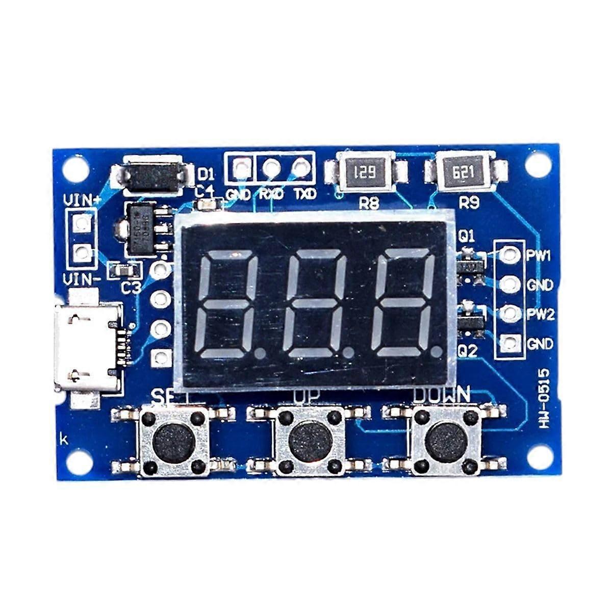 Micro USB DC 2CH Adjustable PWM Signal Generator Duty Cycle Pulse Frequency Module Digital LED Display Tube