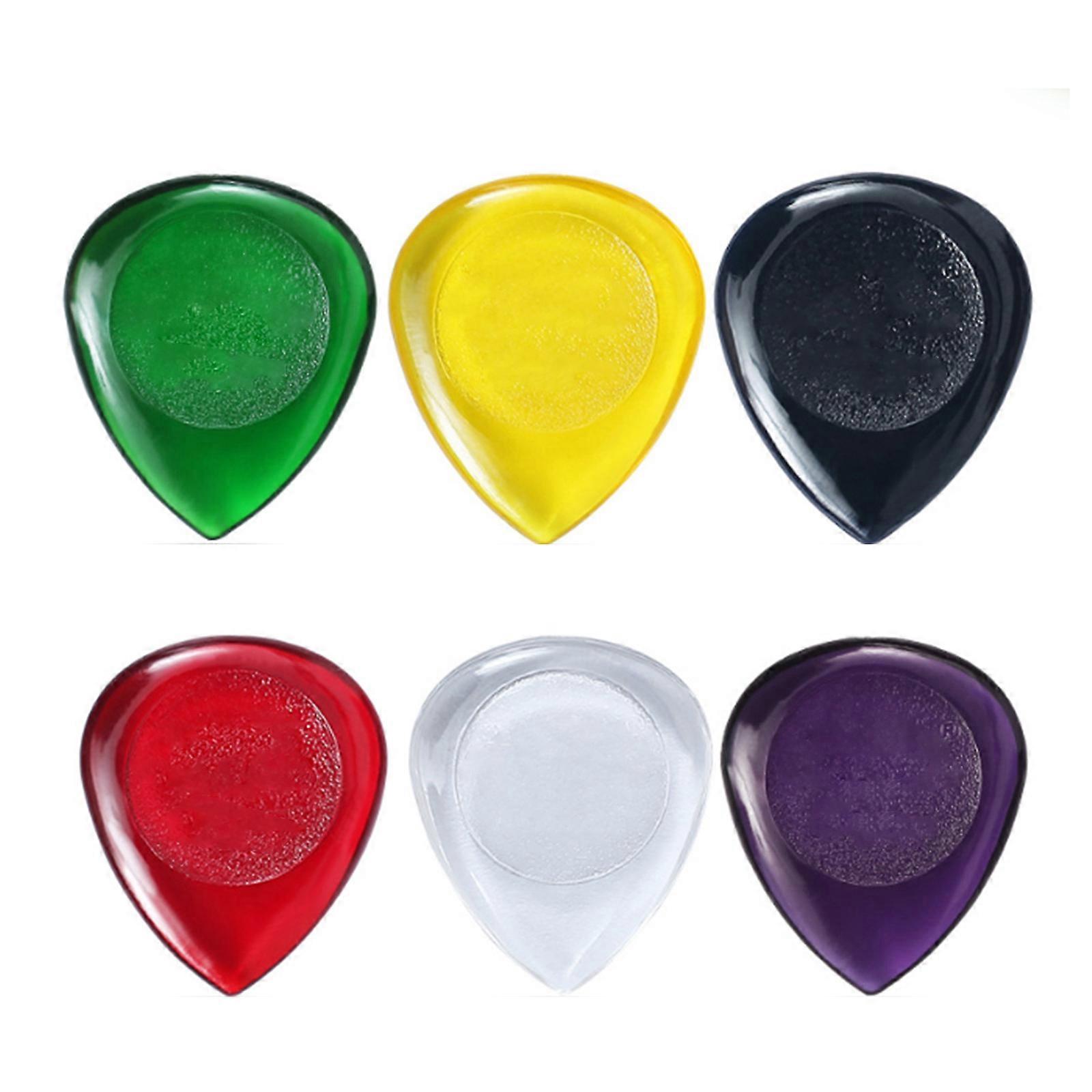 6 st stora vattendroppsformade gitarrplektrum hållbara gitarrplektrum elgitarrplektrum gitarrtillbehör