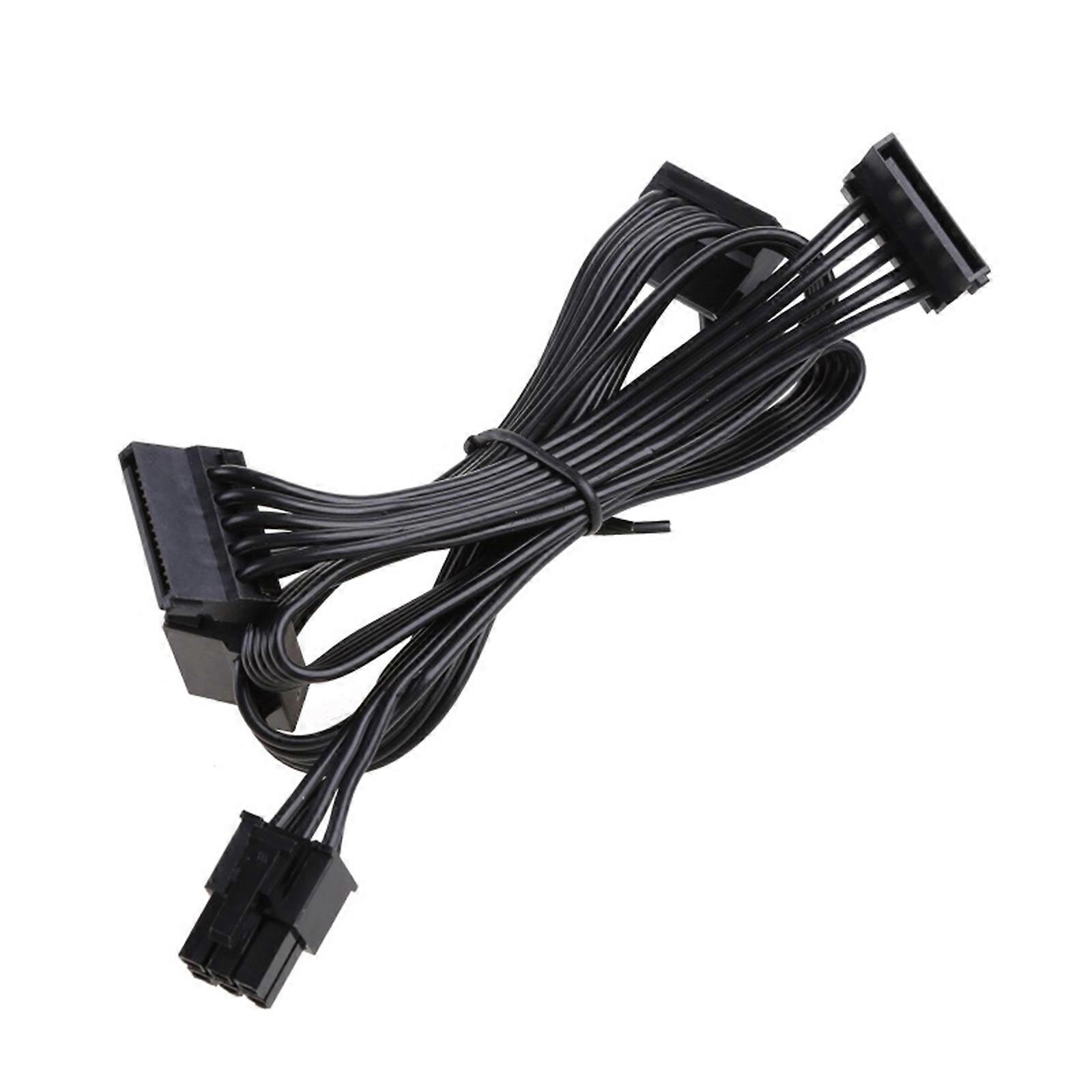 6PIN to 4 SATA Power Supply Power Cable Extension For G1G2G3 Power Modular Power Supply Easily Connect Multiple Drives