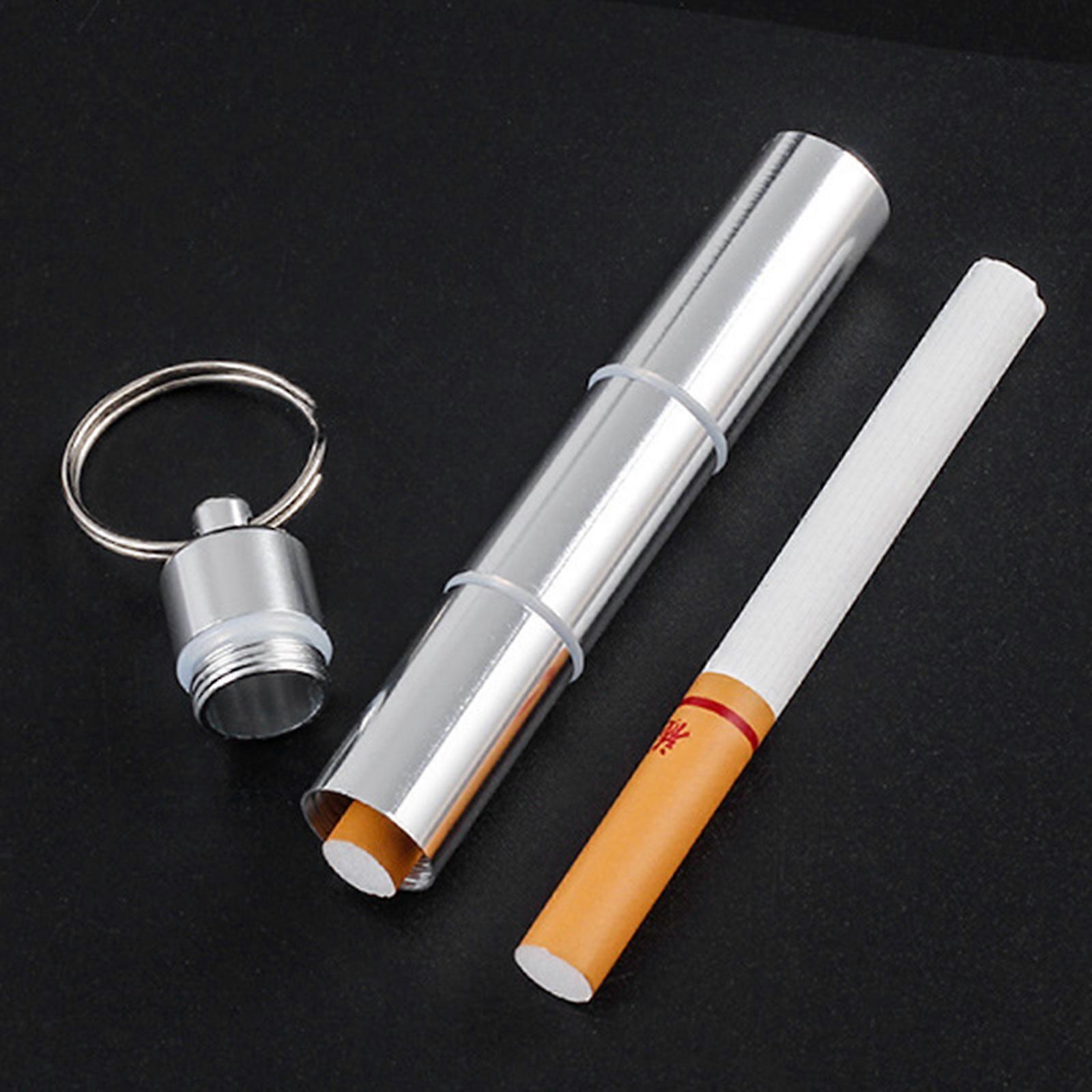Rcipient  cigarettes en mtal avec porte-cls Bote  cigarettes durable  Aluminium Alliage Cigarettes Tubes de stockage Bote  pilules tui 4  paquet Noir | Fruugo FR