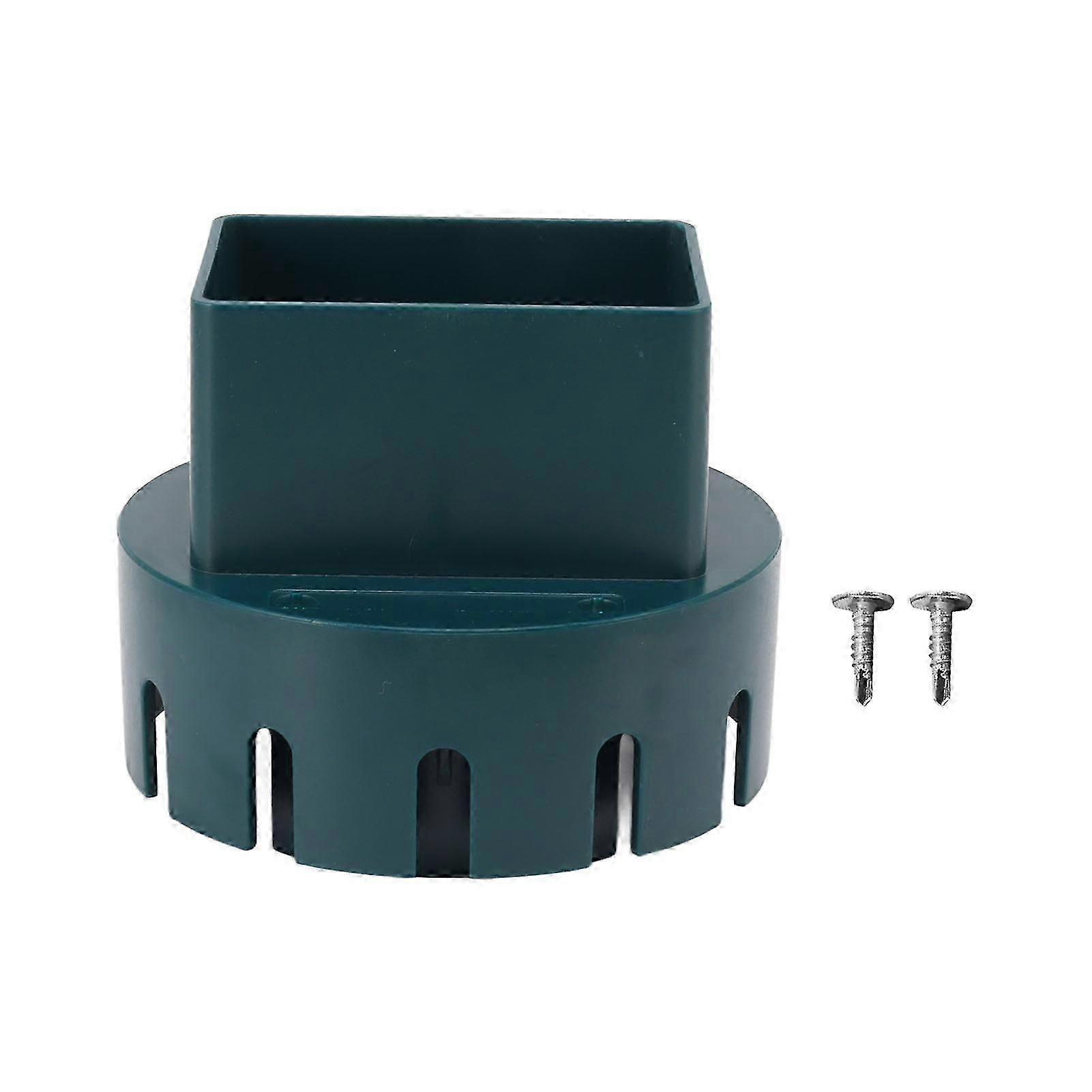 Downspout Adapter Plastic Drain Adapter Replacement Downpipe Converter Connector with Screws Green L 3x4in