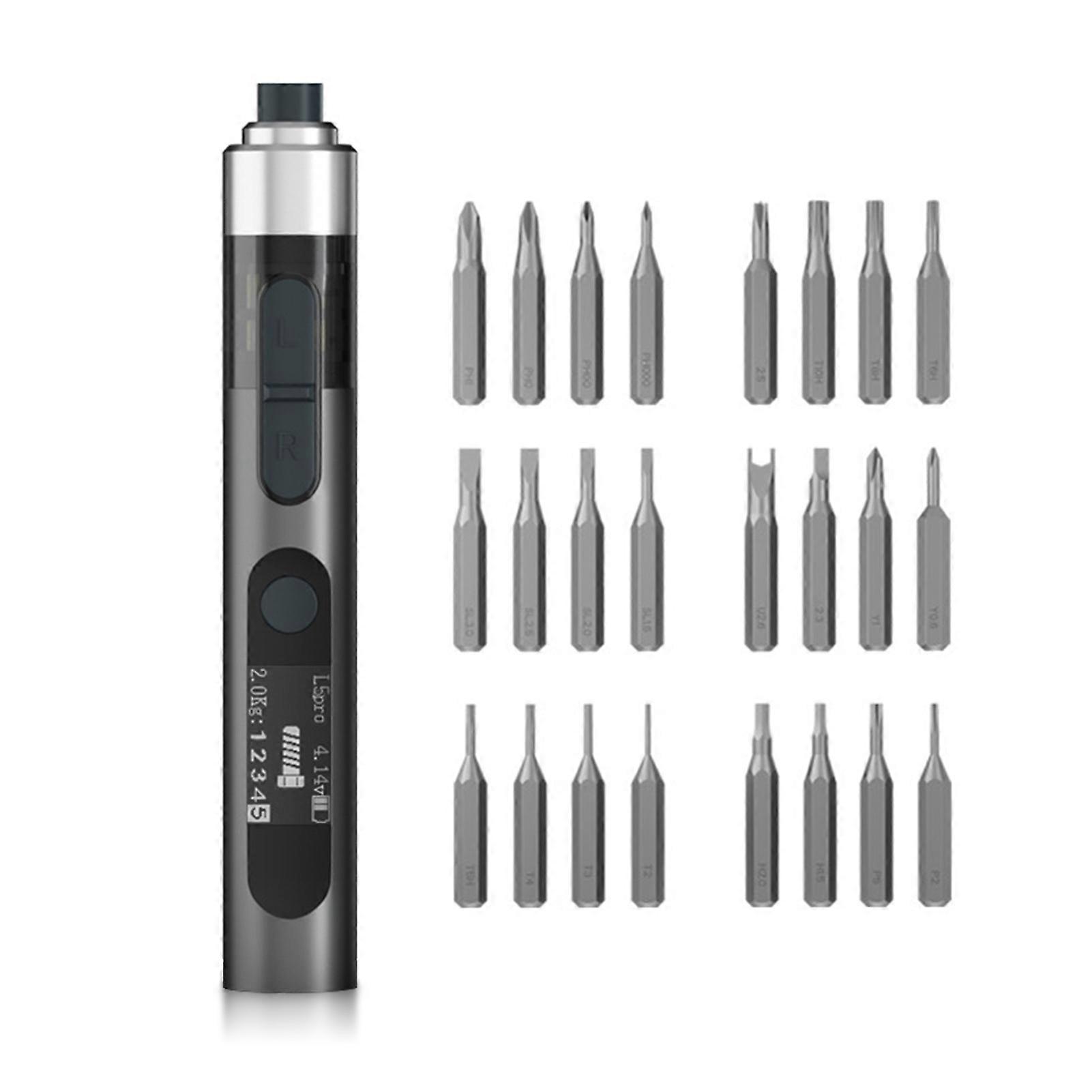 L5 Pro Smart Electric Screwdriver with Dual Torque Adjustment Strong Magnetic Adsorption Bits Suitable for Home Appliances and Mobile Phone Disassemb