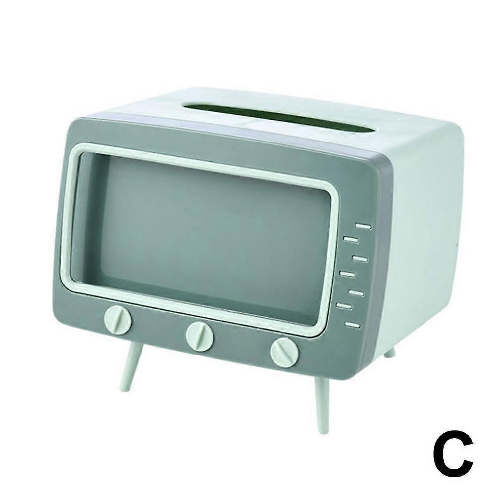Grass dark green (C)$TV tissue box light luxury plastic living room coffee table multifunctional storage box toilet toilet desktop paper box