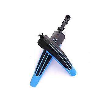 2 parafanghi colorati per mountain bike, accessori per piastrelle per la rimozione del fango, attrezzatura da guida per il fango Flying Dragon (nero azzurro)