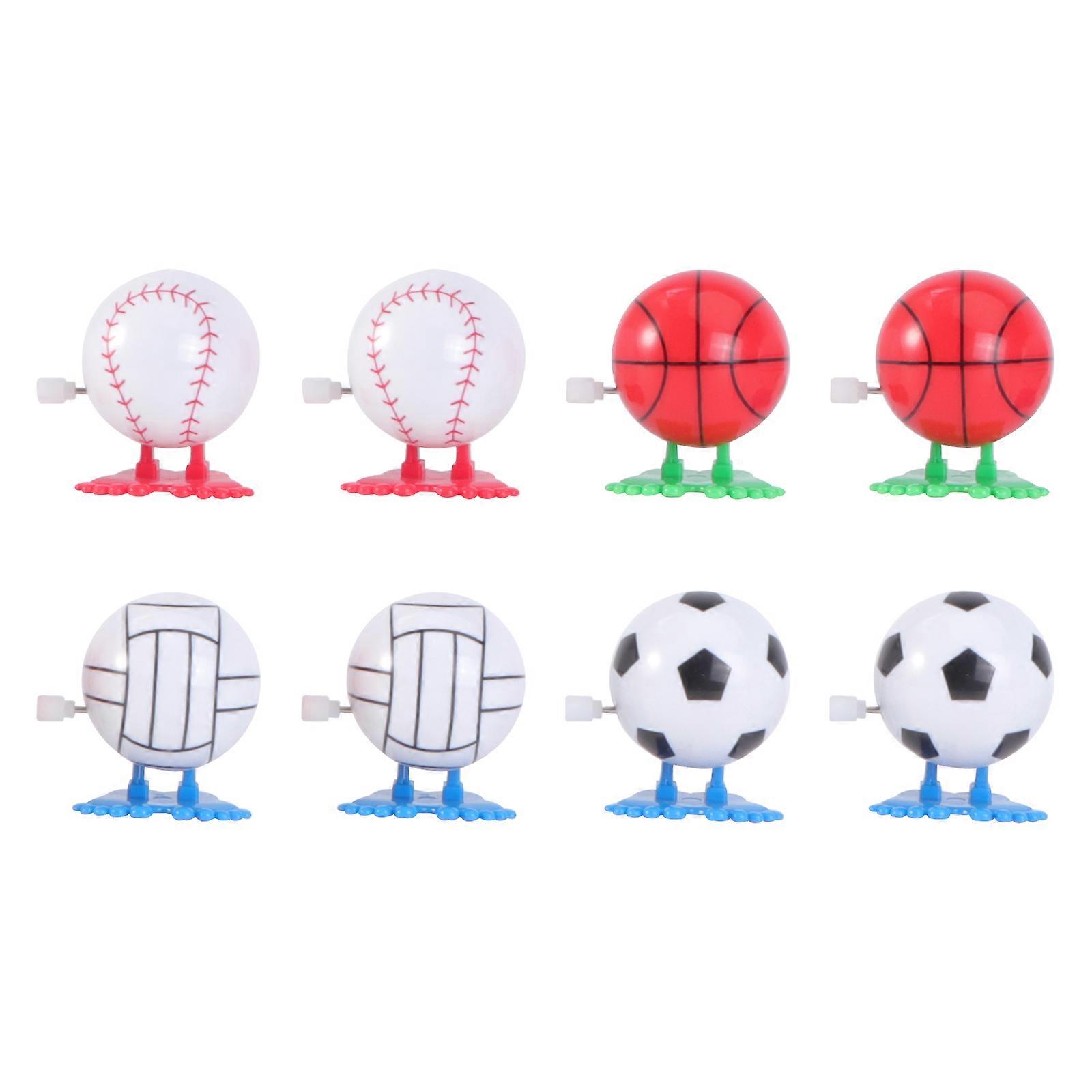 8Pcs Children Clockwork Toys Unique Ball Style Playthings