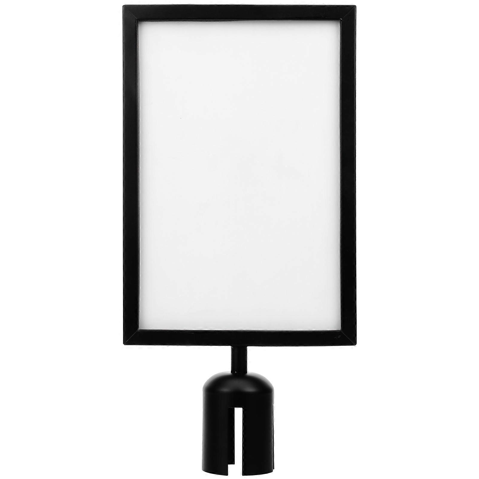 Retractable Belt Stanchion with Sign Holder, Vertical Queue Barrier Frame for Events, Concerts, Conferences, and Buffets – Easy Installation