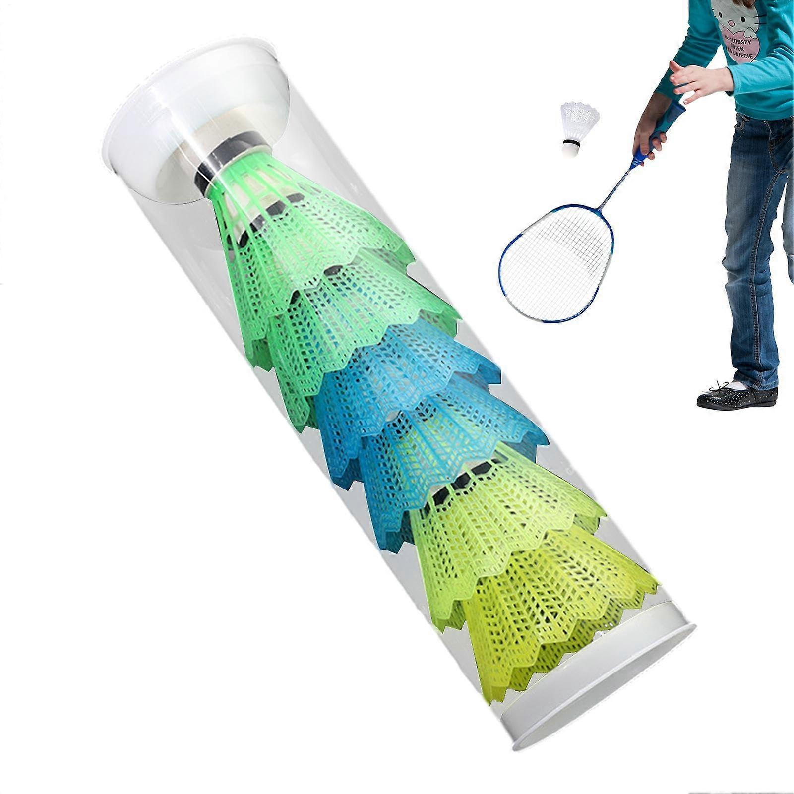 Outdoor Badminton Pack of 6 High Speed, Stable Shuttlecocks Mixed Colour