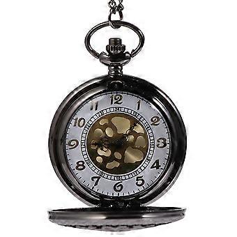 Stylish Hollow Pocket Watch, Press Crown Opening, Fits Various Fashion Styles