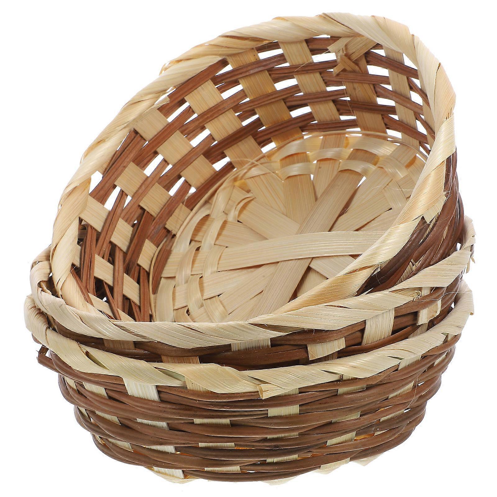 Household Organizer, Bamboo Baskets for Fruit and Snack Storage