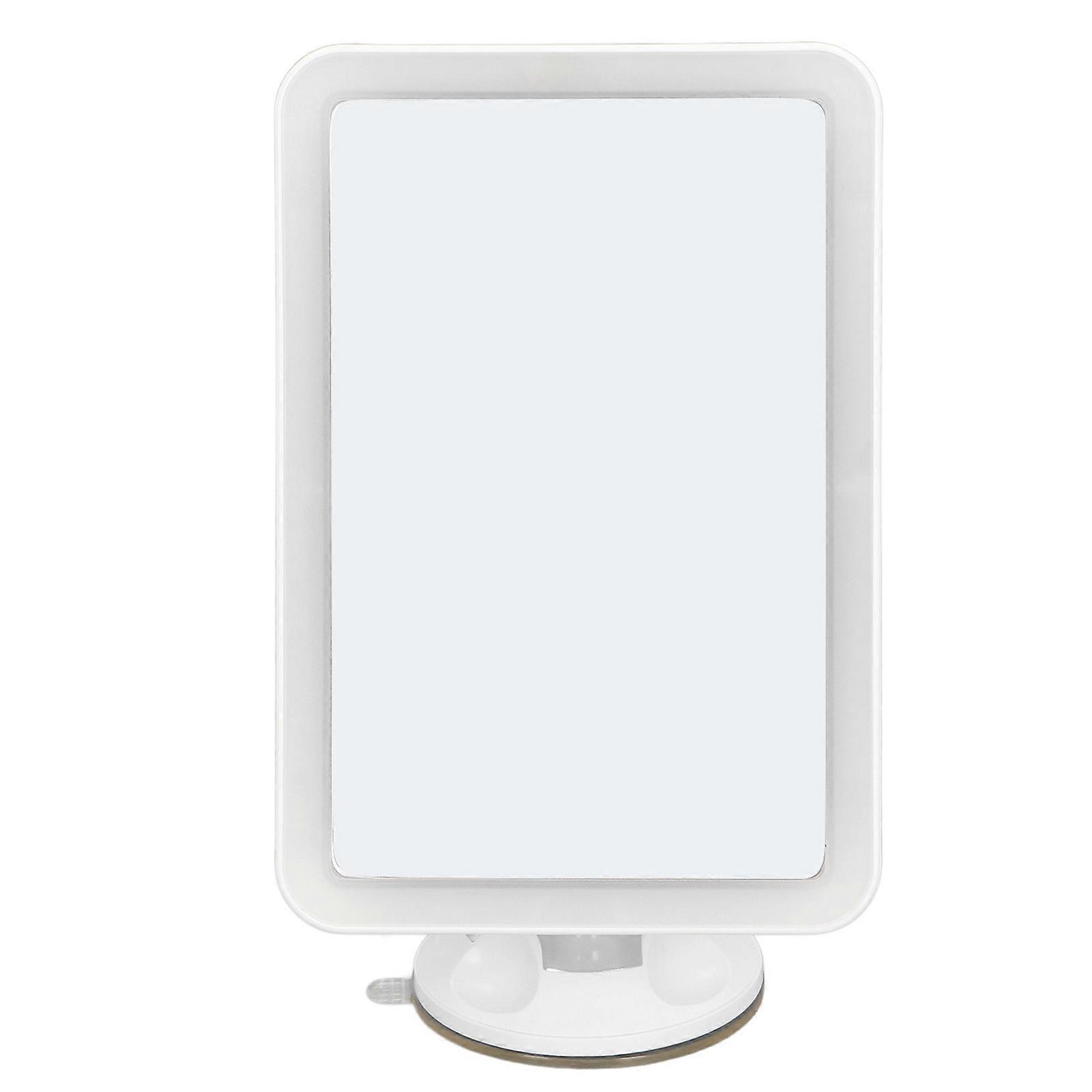 Lighted Makeup Mirror with LED Lights Rectangular Rotatable Desktop LED Vanity Makeup Mirror with 5X Magnification and Suction Cup