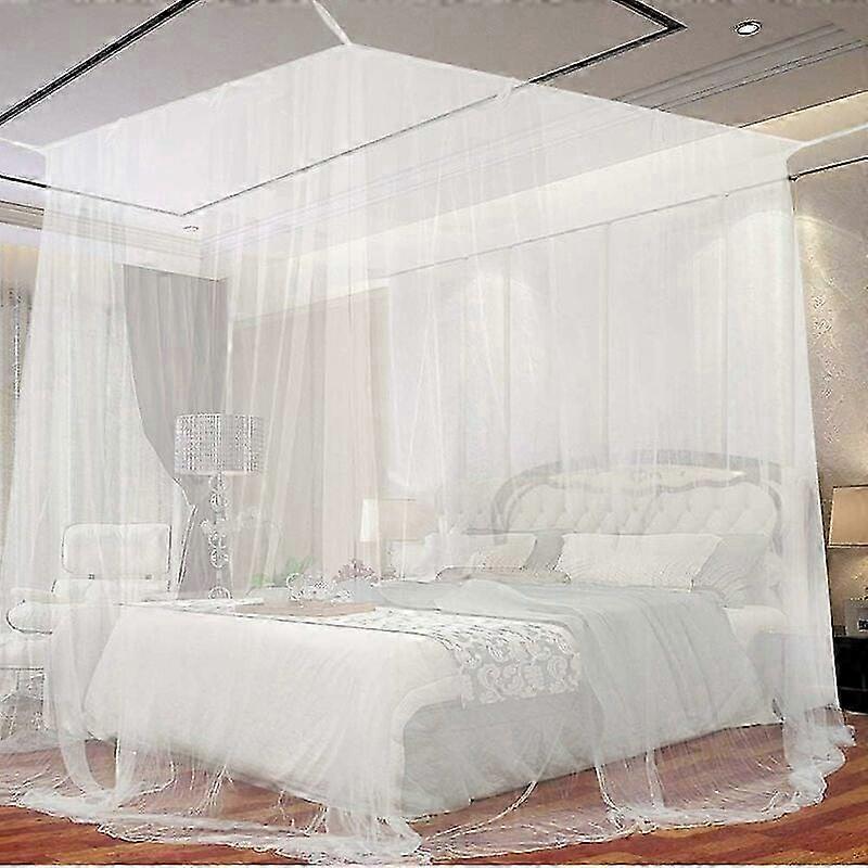 Large Polyester Mosquito Net for Single and Double Beds, Suitable for Indoor and Outdoor Use, White Canopy Mosquito Net