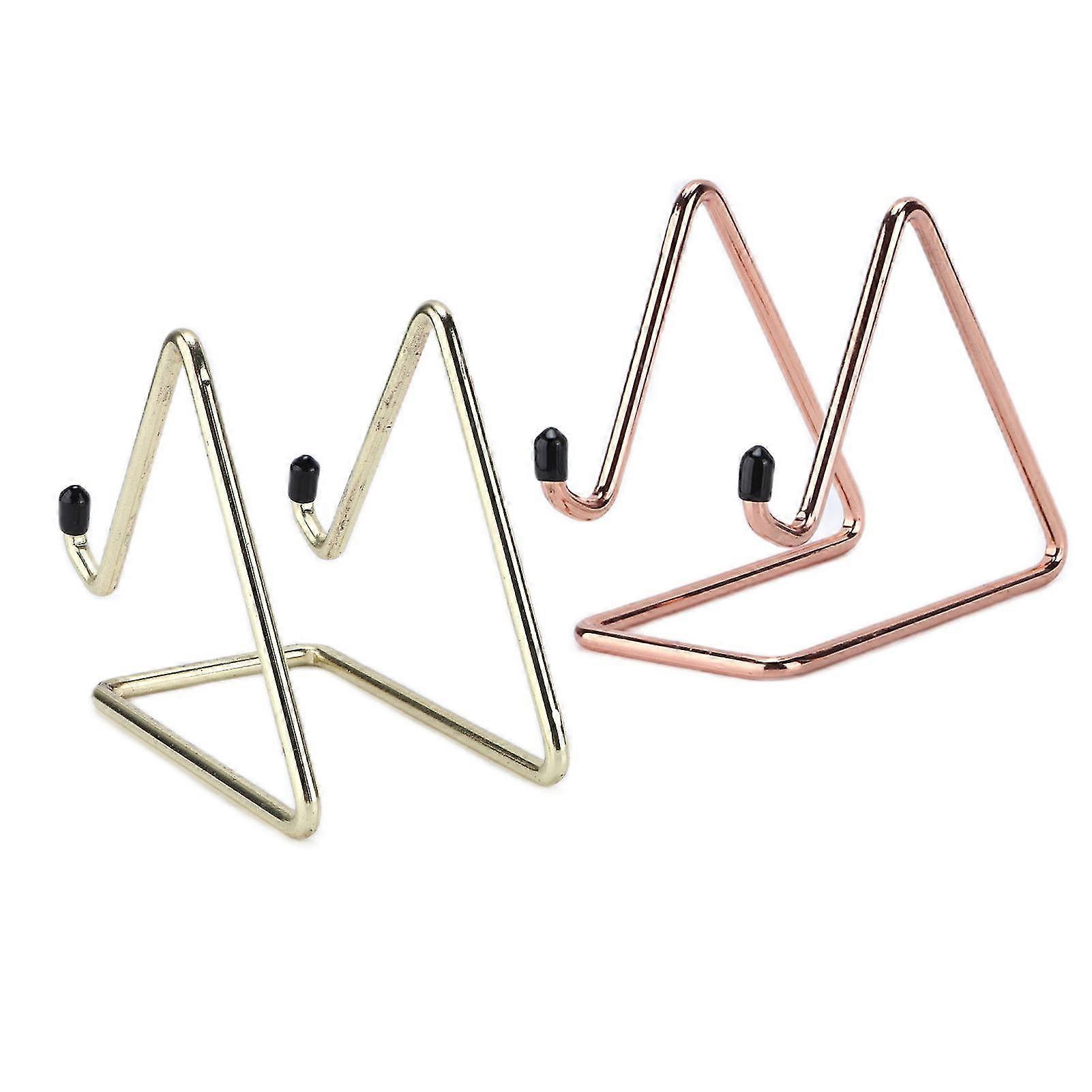 2Pcs Phone & Tablet Mount - Stable Triangle Stand with Rubber Tips, Portable & Anti-Rust