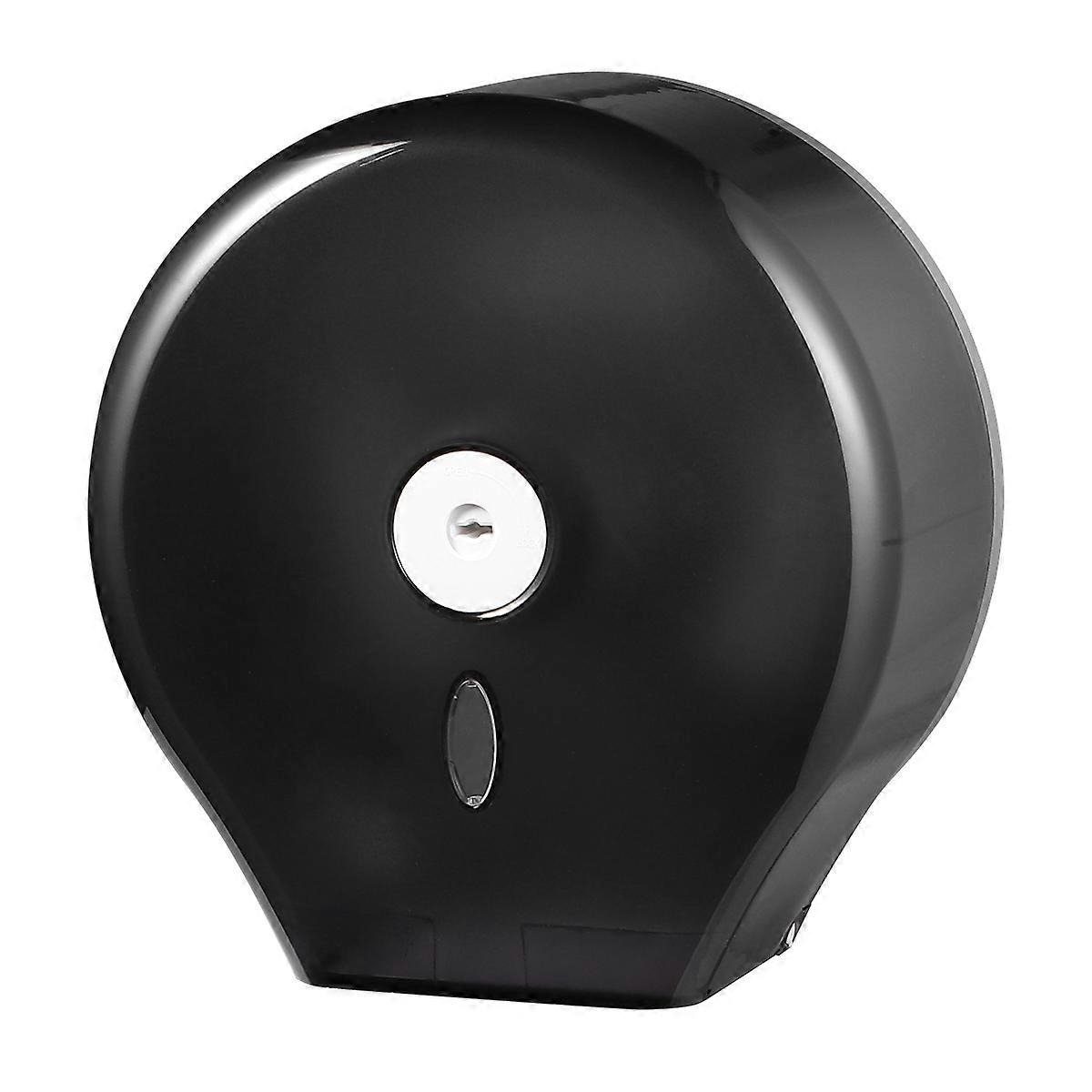 Tissue Dispenser Black Bathroom Roll Paper Holder with Paper Level Window