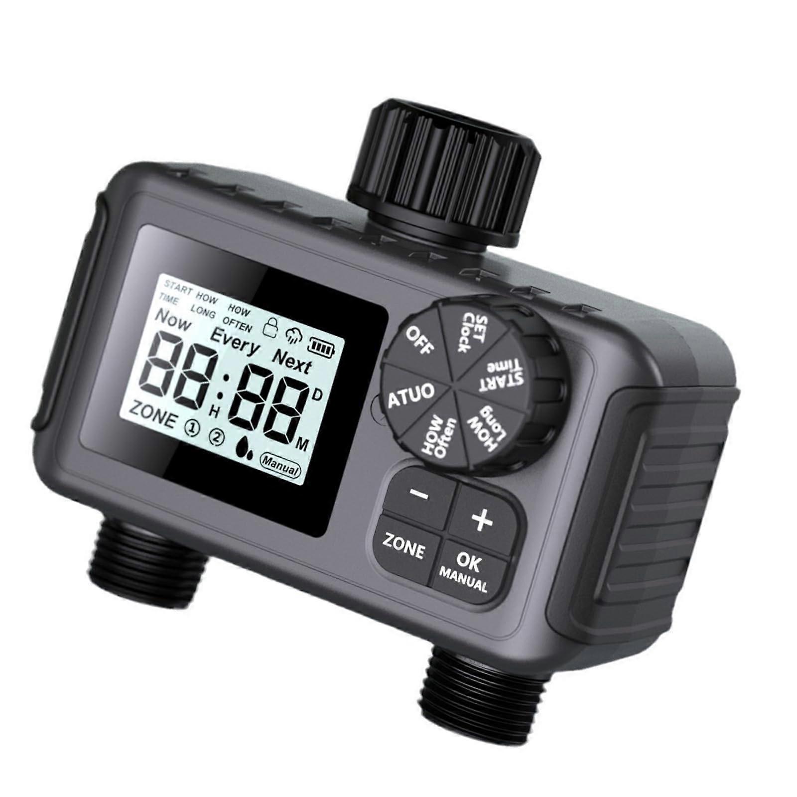 2zone sprinkler timer, automatic irrigation, water timer for yard, lawn Ref: 6555