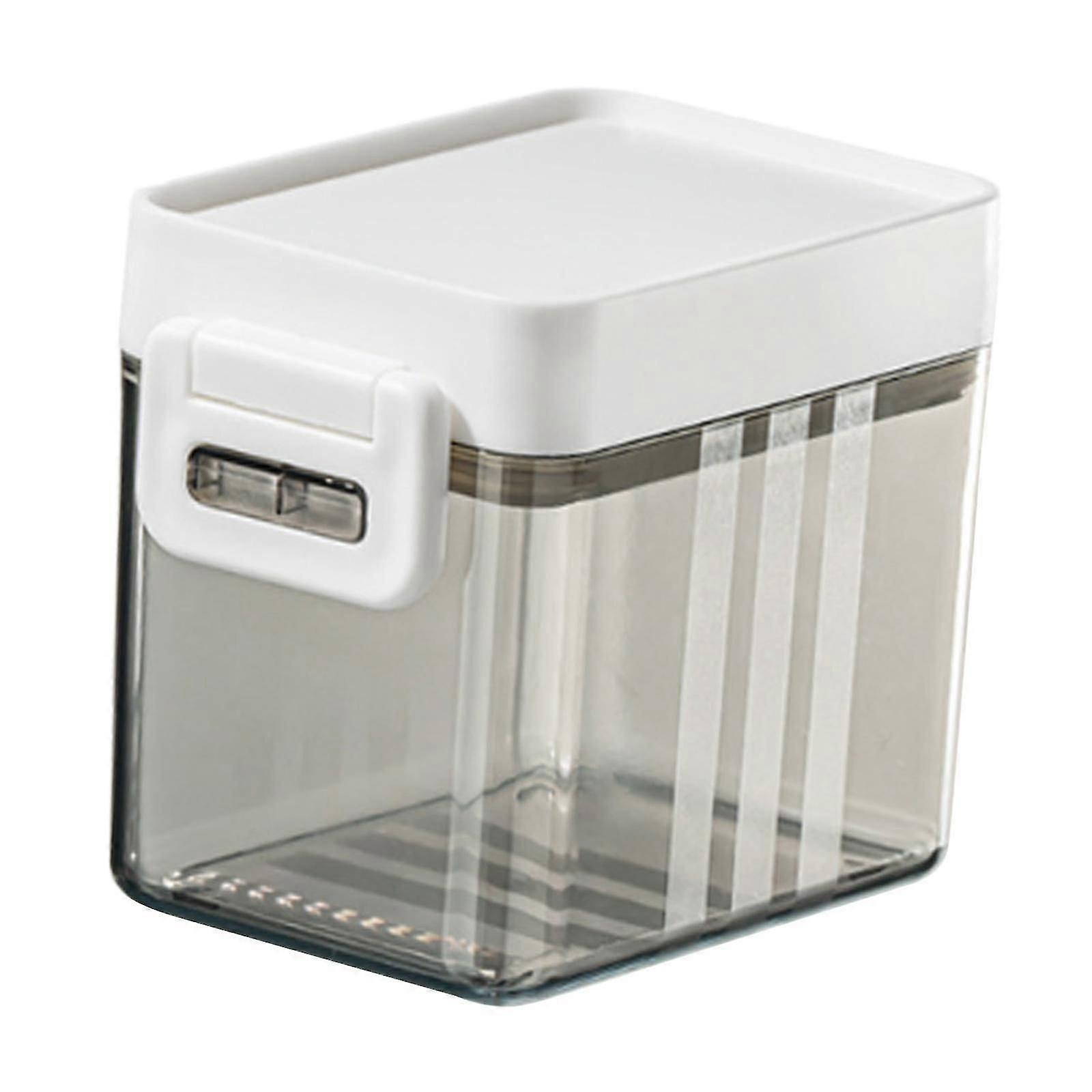 Cereal Container Rectangle Grain Tank Sealed Lid for Cupboard Cabinet Snacks whit 300ml