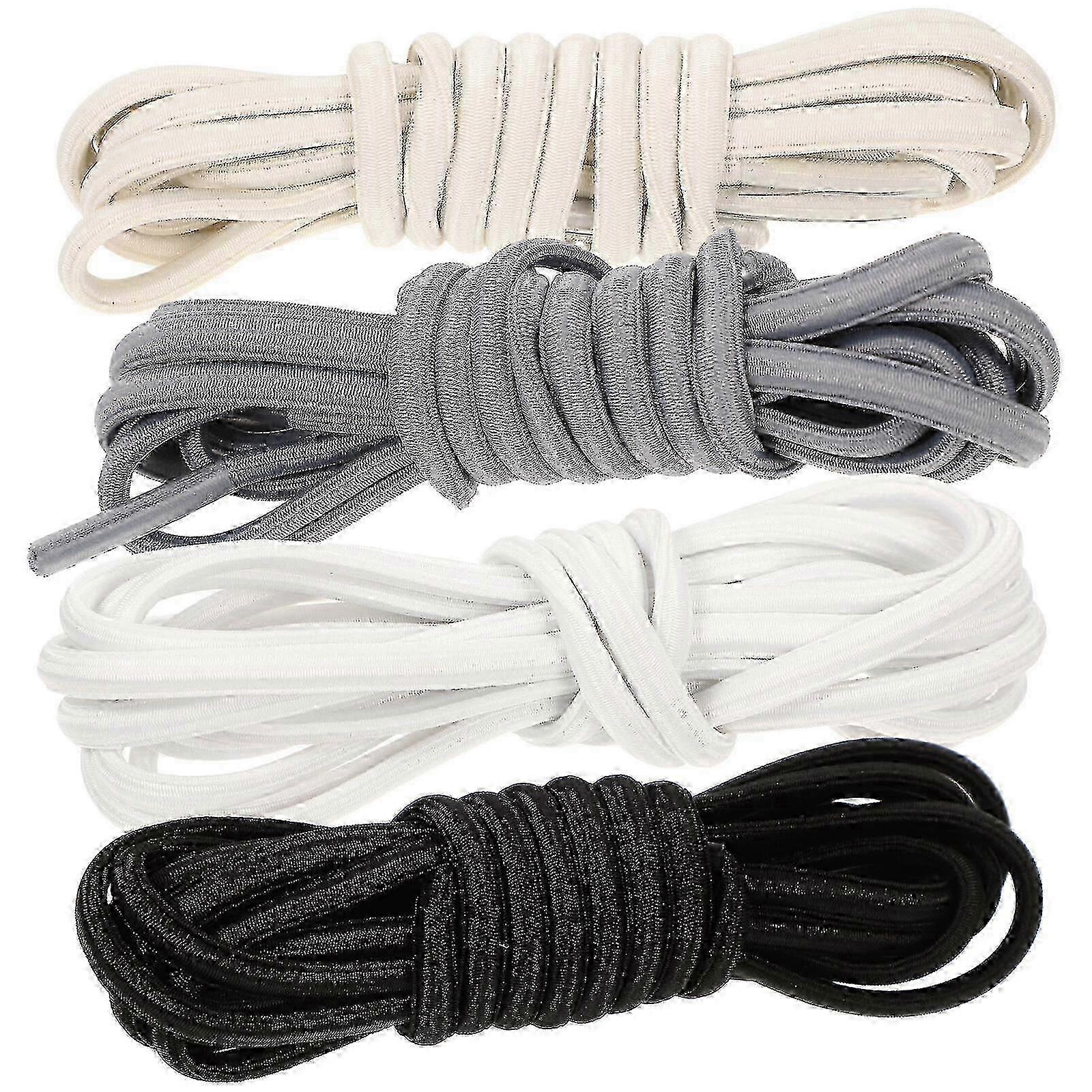 4 Pairs Sneakers Shoelaces No Tie Sports Shoelaces Tieless Shoelaces For Adults