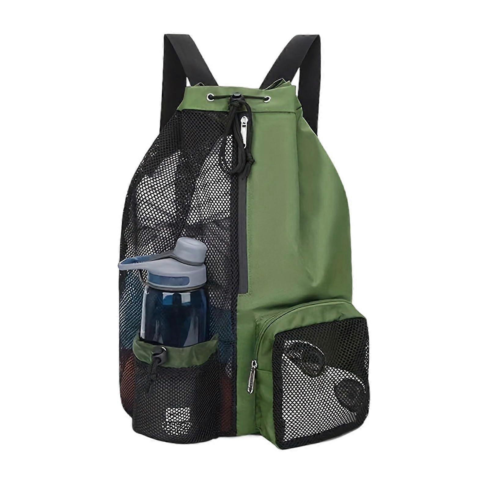 Diving Bag, Mesh Backpack with Drawstring, Wet Compartment, Multipurpose Beach Backpack for Swimming, Gym (Z500//)