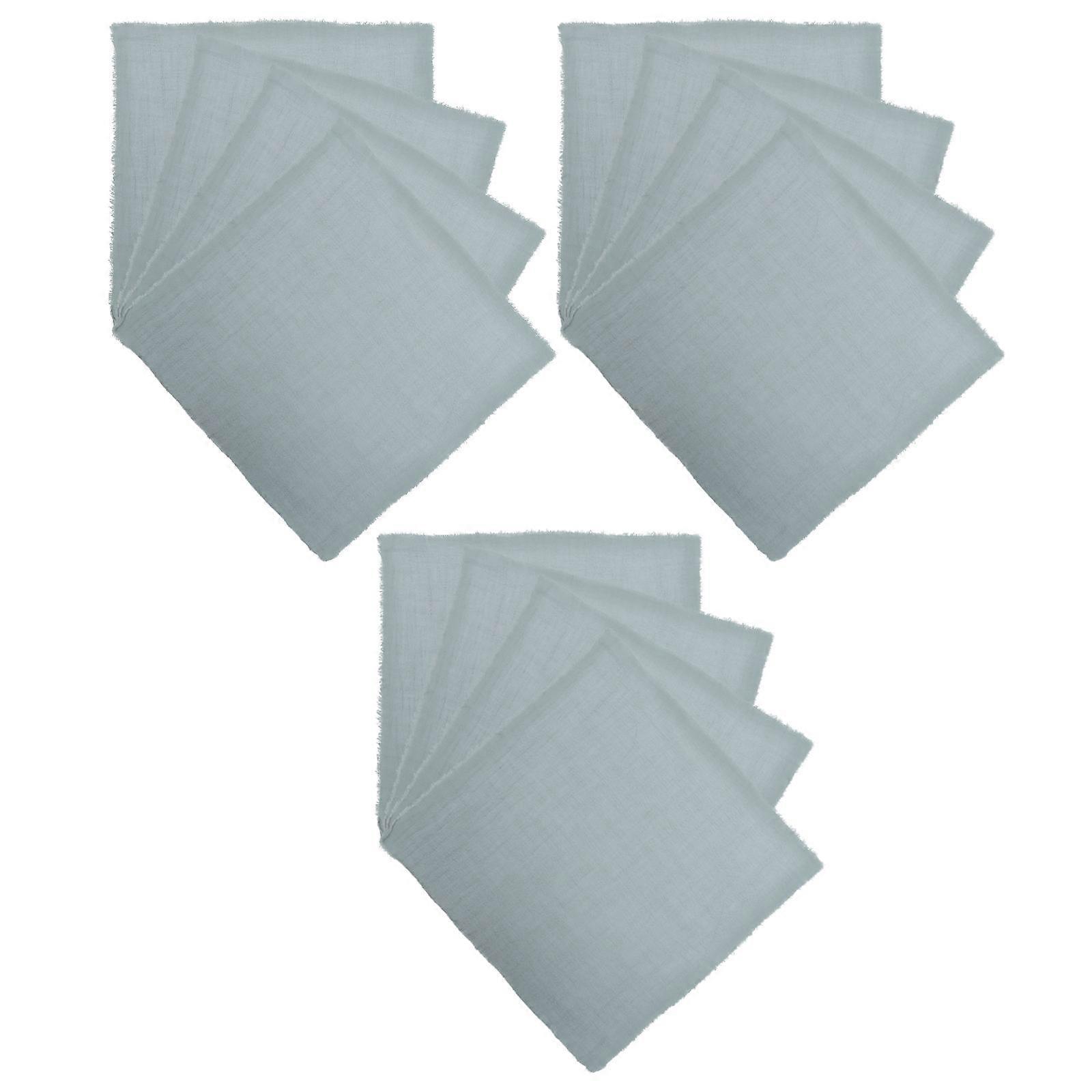 Dark Grey Square Table Dinner Napkins Rustic Style Reusable For Catering Services 12Pcs