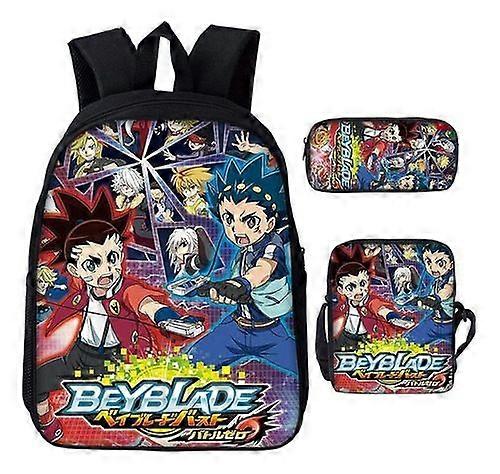 17-inch student backpack set 3D digital printing backpack three-piece set
