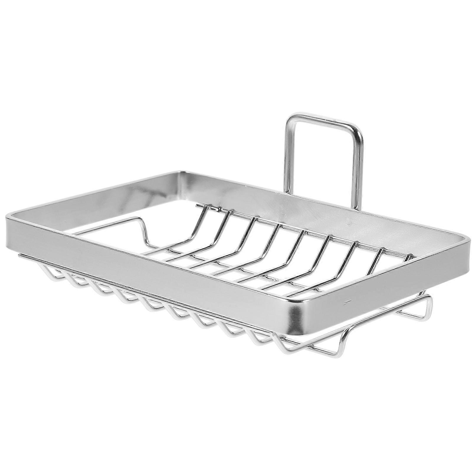 Kitchen Soap Holder Waterproof Rustproof Reinforced Base Home Users 13.5x9.5cm 1Pcs