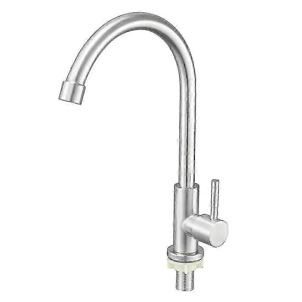 Robinet en acier inoxydable, robinet d'eau froide simple, robinet vertical de salle de bain, robinet d'eau de cuisine