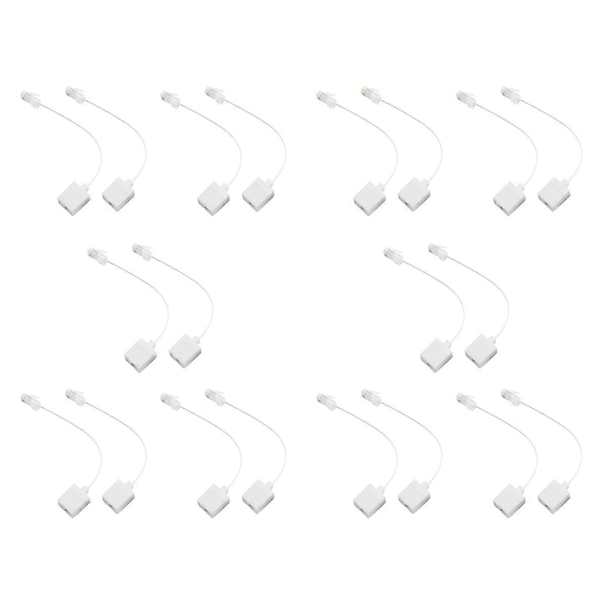 2 prise 8P4C/RJ45 male RJ11 6P4C vers M/F Adaptateur Etherne