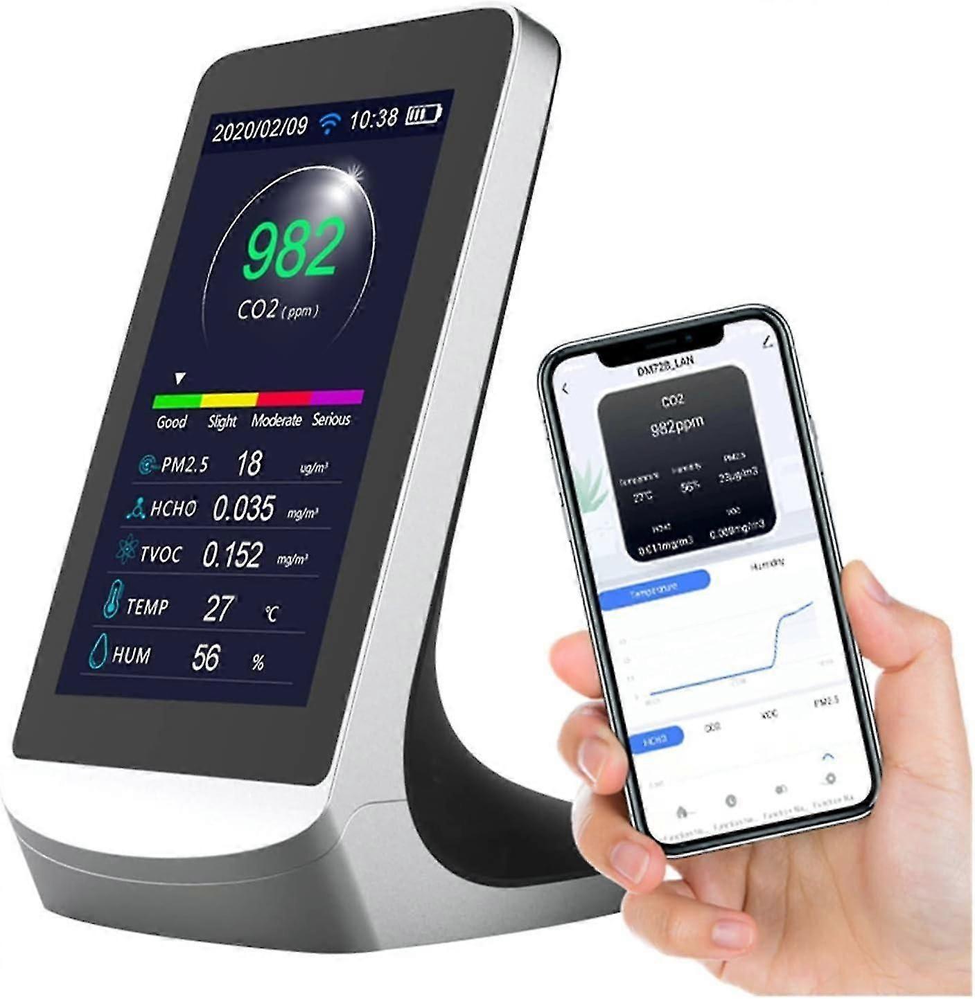 Gas Detector DM72B Air Quality Monitor Meter Sensor WiFi Data Transmission to TUYA APP Real Time Det