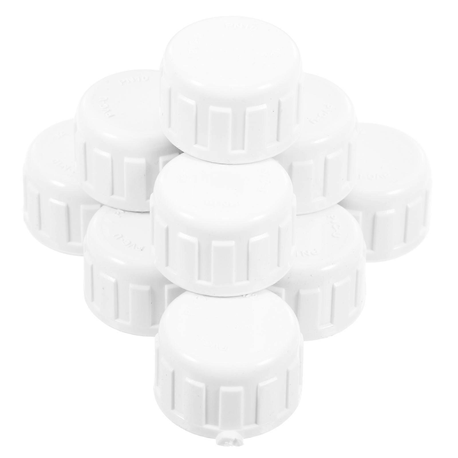 Garden Water Pipe Cap Pvc Pipe End Cap Fitting For Irrigation Systems White 20Pcs
