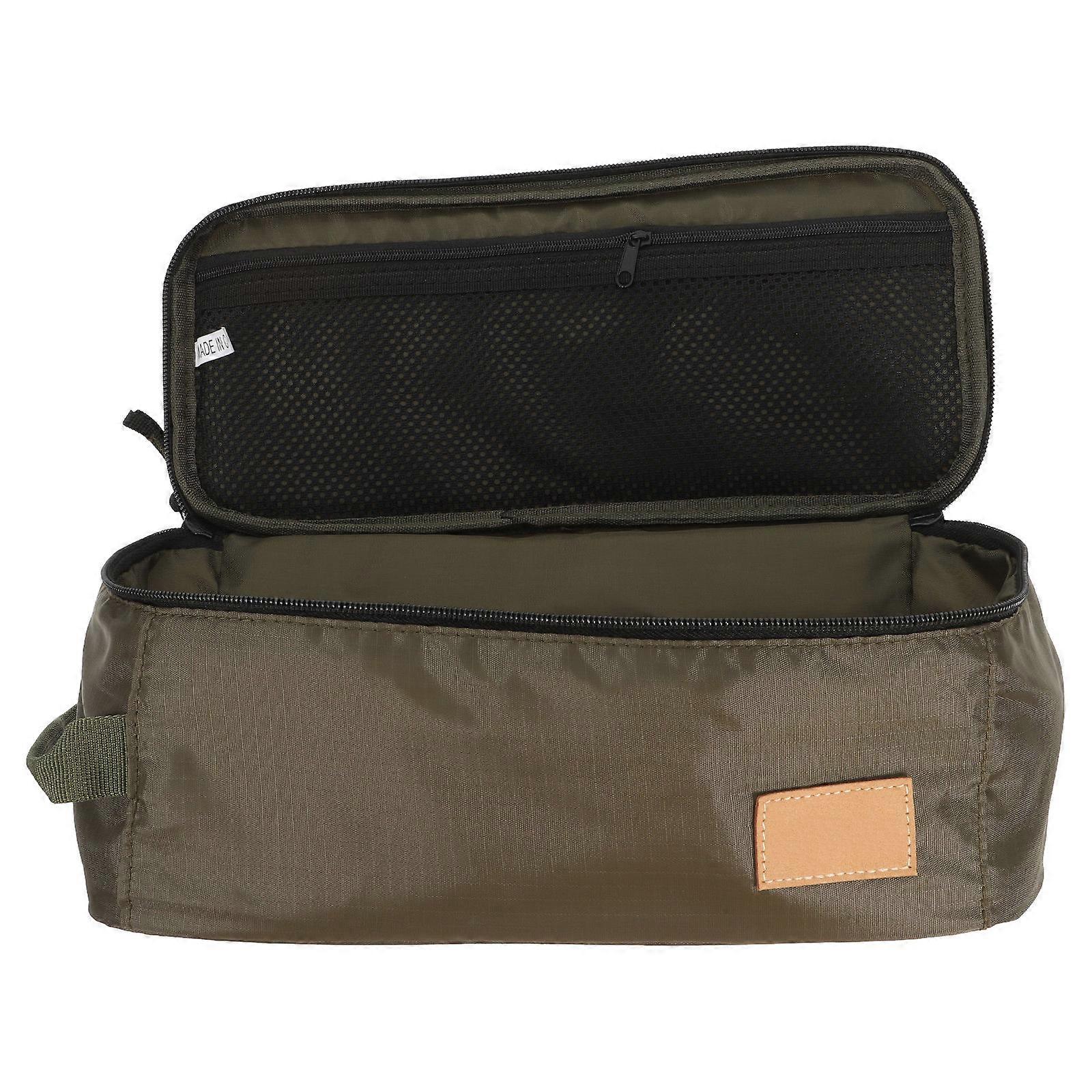 Camping Cutlery Storage Pouch Hiking Utensils Organizer Multifunctional Rectangular Compact Design 1Set