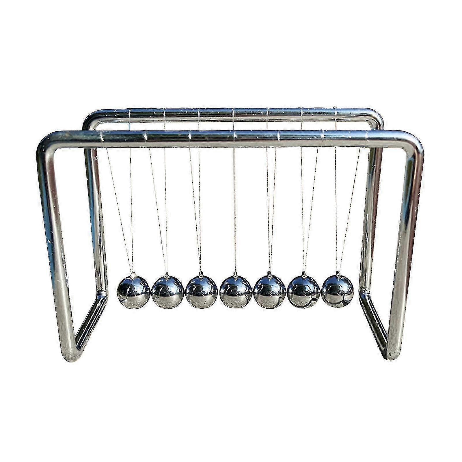 "Newton's Cradle Bumper Ball Ball Of Physics Decompression Decoration 7 Beads Full Metal Frame Newton's Ball Tw"