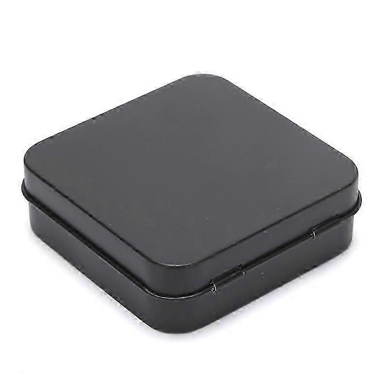 Mini Metal Tins Container Square Hinged Flip Storage Tin Box Jewelry Coin Case