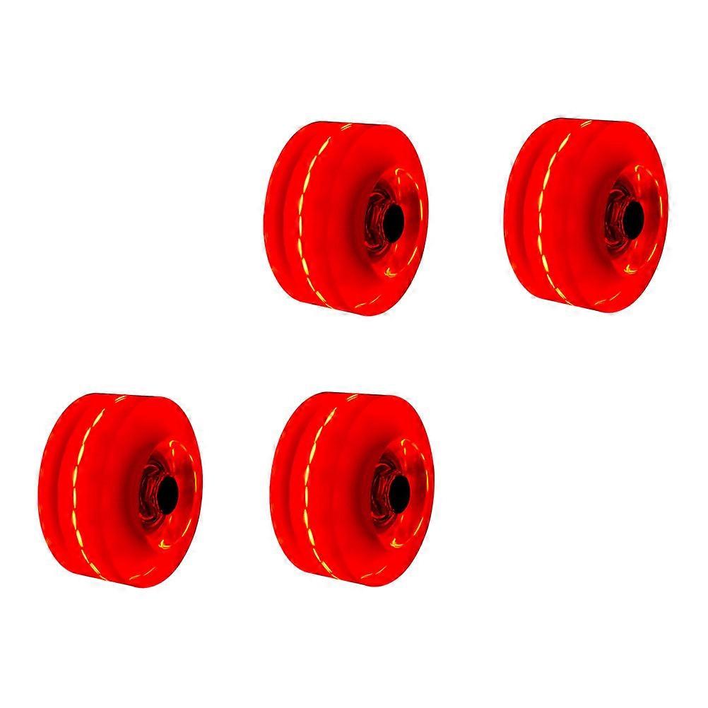 Retro Rulleskøyter Hjul Rød Double Row Retro Rulleskøyter Tilbehør 4 Stk