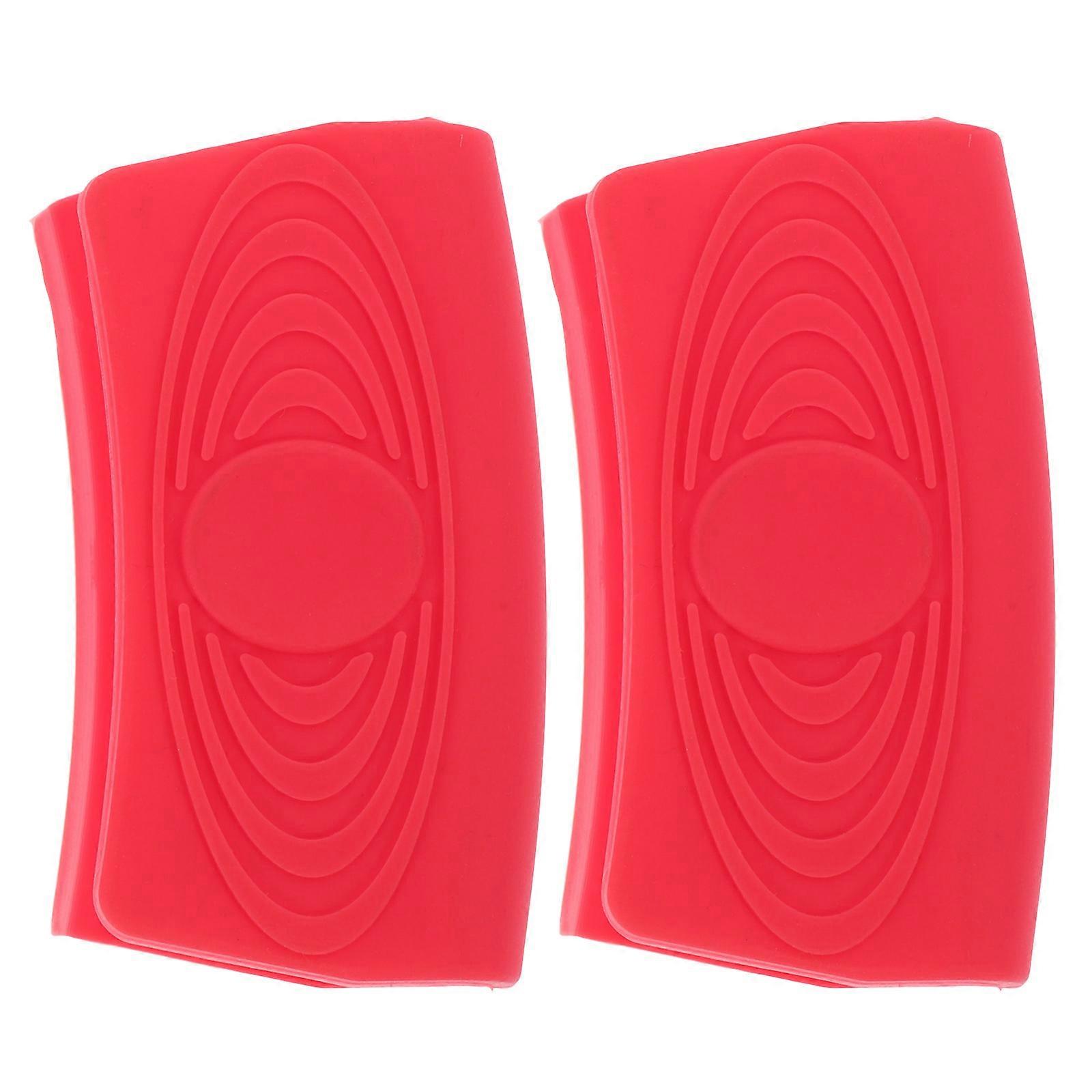 Heat Resistant Silicone Pot Handle Covers Non Slip Grip Sleeves for Cast Cookware, Stylish Design for Safe Cooking & Baking