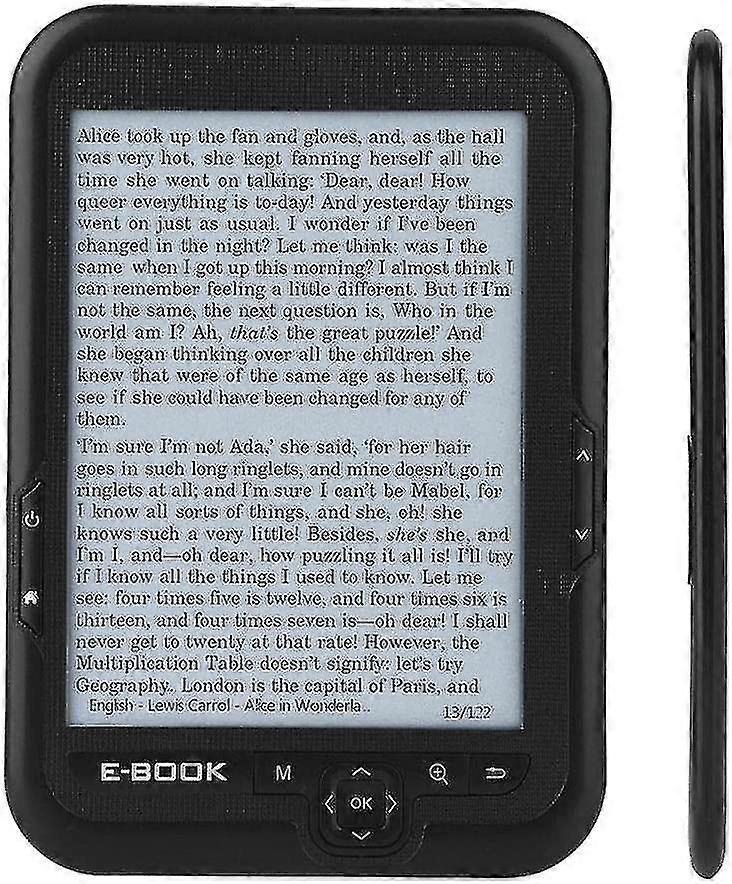 6'' Portable E-paper E-reader with 800x600 Resolution and Audio Player, Available in 29 Languages