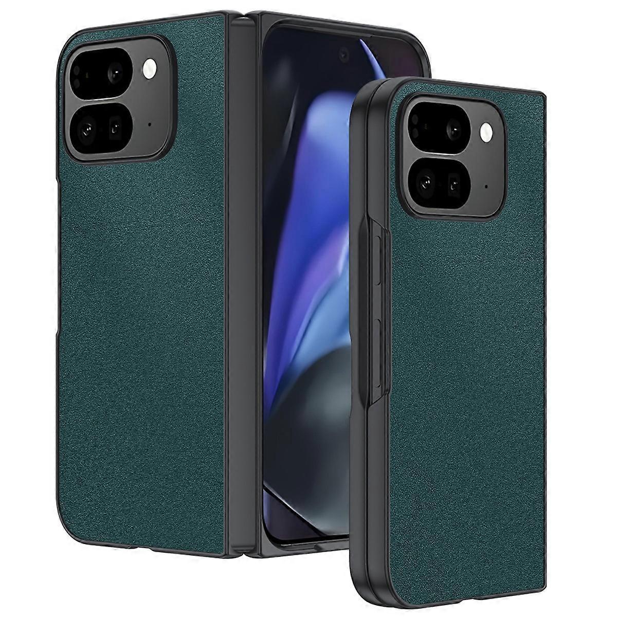 For Google Pixel 10 Pro Fold Case PU Leather Coated PC Anti-Drop Folding Phone Cover