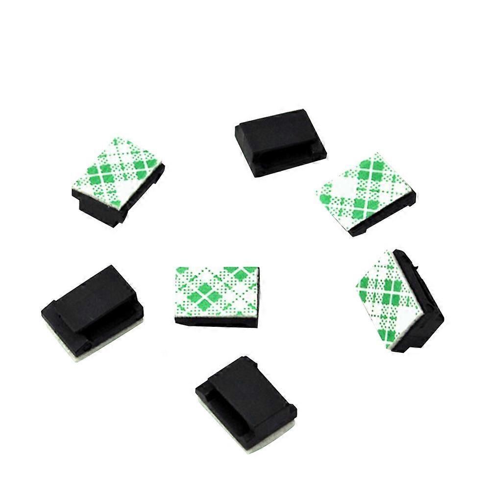 Self-Adhesive Cable Clips Wire Organization Rectangular Cord Clips Black 0.5x0.4inch For Cables Car House Office 40Pack