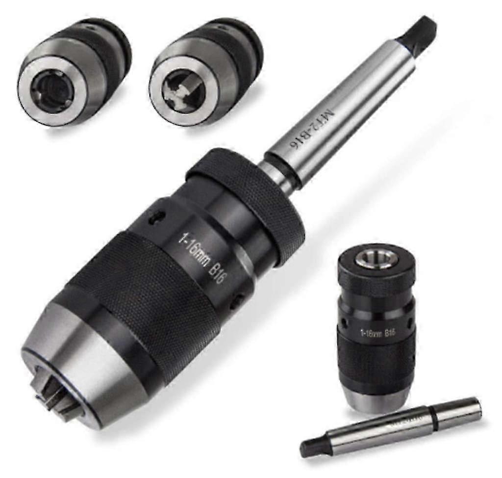 Quick-Release Drill Chuck, MT2-B16 Chuck 1-16mm Clamping Range for Turning Machine Power Tool